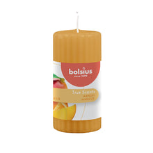 Load image into Gallery viewer, Bolsius True Scents Mango Ribbed Pillar Candle 12/58mm, Scented