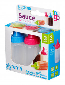 Sistema To Go Collection Salad Dressing Containers, 4 Pack