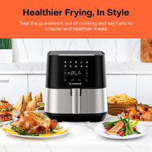 Load image into Gallery viewer, Nutricook Air Fryer 2, Digital Control Panel Display, 10 Preset Programs with built-in Preheat function, Brush Stainless Steel/Black - 5.5 Liters, 1700 Watts