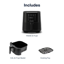 Load image into Gallery viewer, Nutricook Air Fryer 2, Digital Control Panel Display, 10 Preset Programs with built-in Preheat function, Black - 5.5 Liters, 1700 Watts