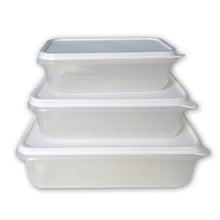 Load image into Gallery viewer, Gab Plastic Set of 3 Rectangular Food Containers Microwave Safe - Available in several colors