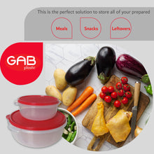 Load image into Gallery viewer, Gab Plastic Set of 2 Round Food Container Microwave Safe - Available in several colors