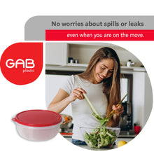 Load image into Gallery viewer, Gab Plastic Set of 2 Round Food Container Microwave Safe - Available in several colors