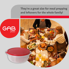 Load image into Gallery viewer, Gab Plastic Set of 2 Round Food Container Microwave Safe - Available in several colors
