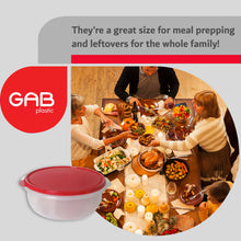 Load image into Gallery viewer, Gab Plastic Set of 2 Round Food Container Microwave Safe - Available in several colors