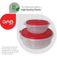Load image into Gallery viewer, Gab Plastic Set of 2 Round Food Container Microwave Safe - Available in several colors
