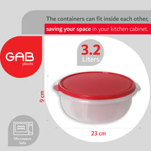 Load image into Gallery viewer, Gab Plastic Set of 2 Round Food Container Microwave Safe - Available in several colors