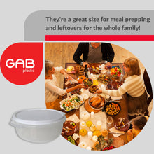 Load image into Gallery viewer, Gab Plastic Round Food Container Microwave Safe - 850ml