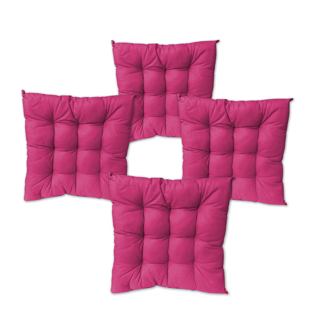 Gab Home Set of 4 Square Cushions - Hot Pink