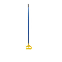 Load image into Gallery viewer, Rubbermaid Commercial Invader Side Gate Wet Mop Fiberglass Handle with Large Yellow Plastic Head - 152cm, Blue