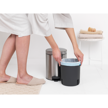 Load image into Gallery viewer, Brabantia New Icon Pedal Bin, 5 Liters - Matt Steel Fingerprint Proof