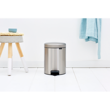 Load image into Gallery viewer, Brabantia New Icon Pedal Bin, 5 Liters - Matt Steel Fingerprint Proof