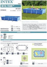 Load image into Gallery viewer, Intex Rectangular Frame Pool - 220 x 450 x 84cm, 2006 Liters