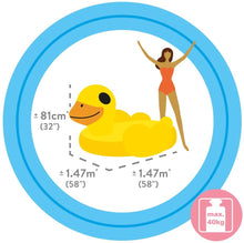 Load image into Gallery viewer, Intex Yellow Duck Ride-On Floaty - 14.7 x 14.7 x 81cm, Yellow