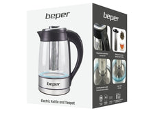Load image into Gallery viewer, Beper Electric Kettle with Glass Jug & Filter for Herbal Drinks, 1.8L - 2200W
