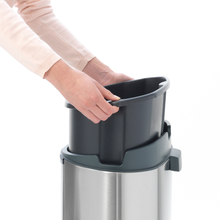 Load image into Gallery viewer, Brabantia Flatback Touch Bin - 40 Liters, Matt Steel Fingerprint Proof