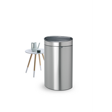 Load image into Gallery viewer, Brabantia Flatback Touch Bin - 40 Liters, Matt Steel Fingerprint Proof