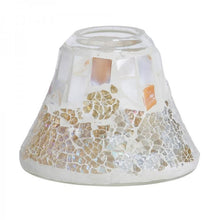 Load image into Gallery viewer, Yankee Candle Gold & Pearl Crackle Small Shade and Tray
