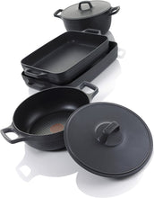 Load image into Gallery viewer, Tefal Mineral Aluminum Shallow Stewpot with Glass Lid, 24cm