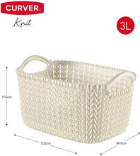 Load image into Gallery viewer, Curver Knit X-Small Rectangular Basket, 3 liters