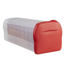 Load image into Gallery viewer, Rubbermaid Specialty Bread Keeper Food Storage Container - Transparent & Red