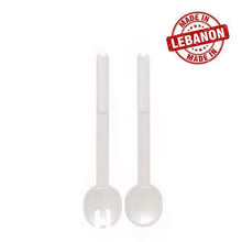 Load image into Gallery viewer, Gab Plastic Set of Salad Spoon and Fork