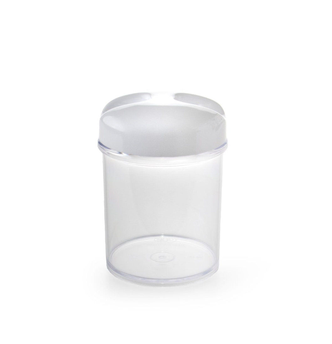Gab Plastic Round Canister, White - Available in several sizes