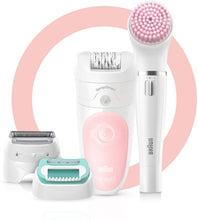 Load image into Gallery viewer, Braun Silk-Épil Beauty Set 5 Wet & Dry Epilator with 3 Extras including Braun FaceSpa