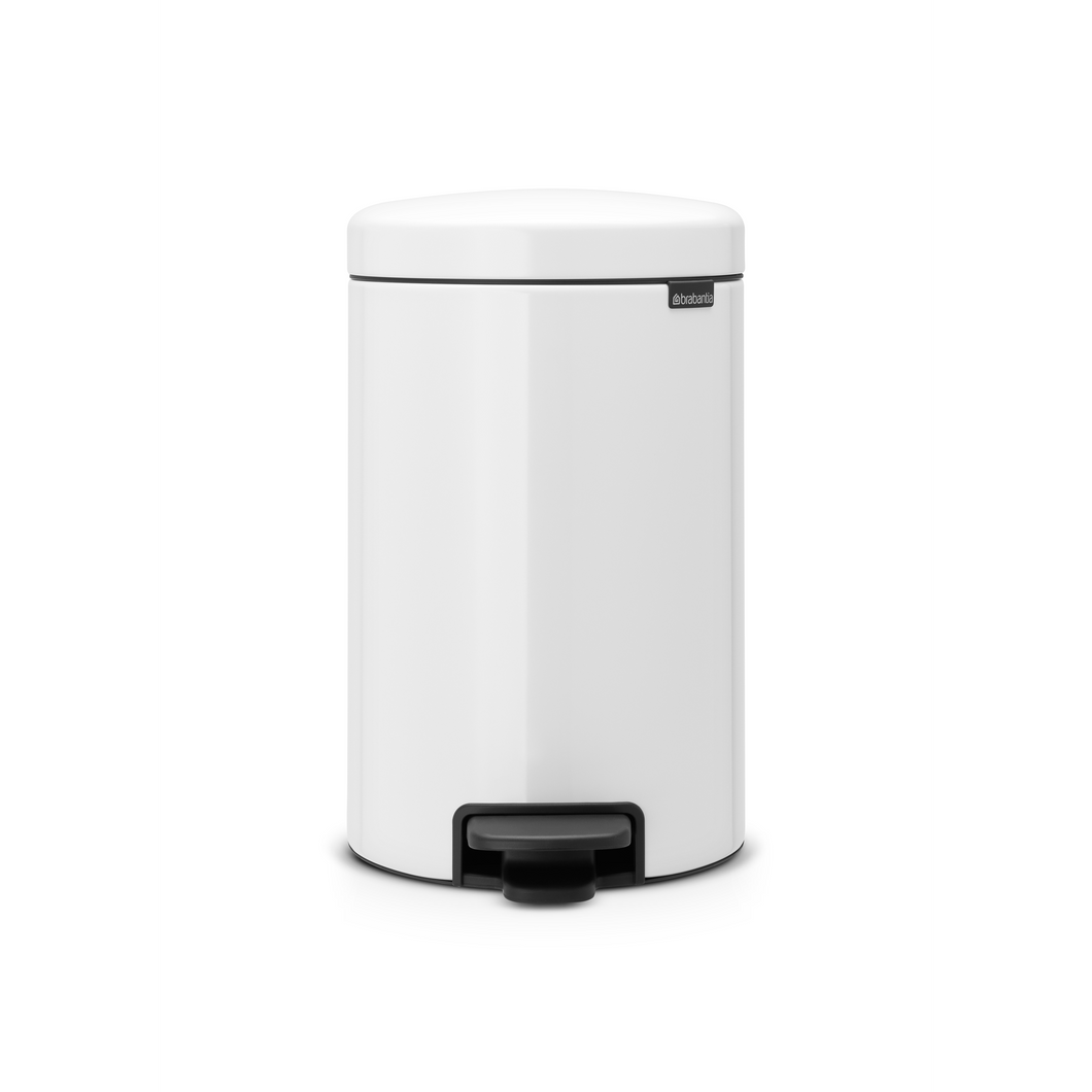 Brabantia New Icon Pedal Bin, 12 Liters - White
