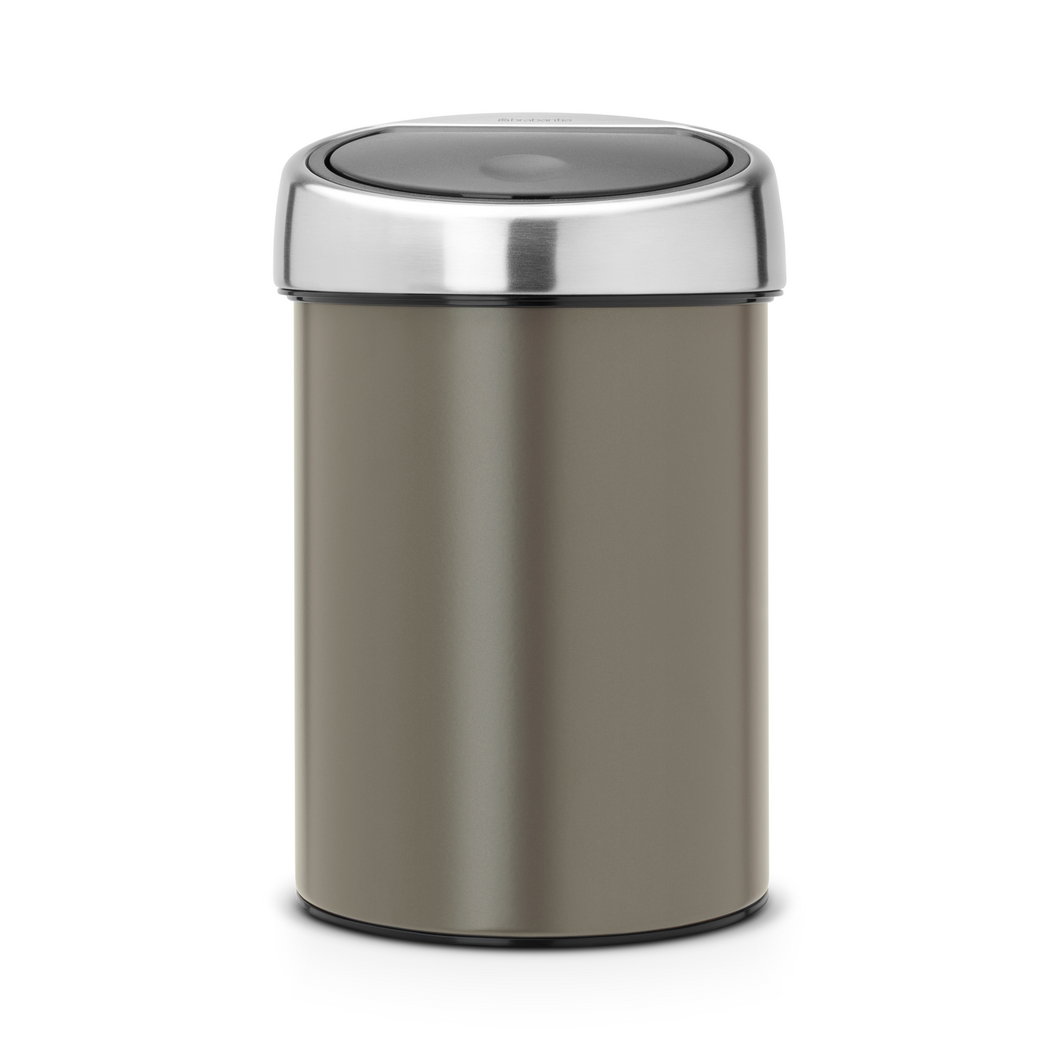 Brabantia Soft Touch Bin, 3 Liters - Platinum