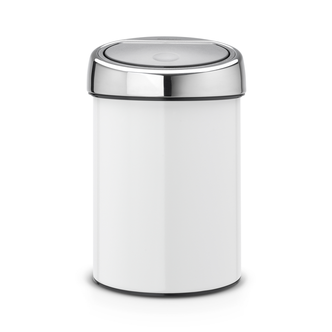 Brabantia Soft Touch Bin, 3 Liters - White