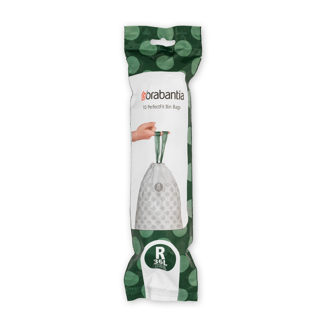Brabantia PerfectFit Bin Bags, Code R - 36 L, 10 Bags