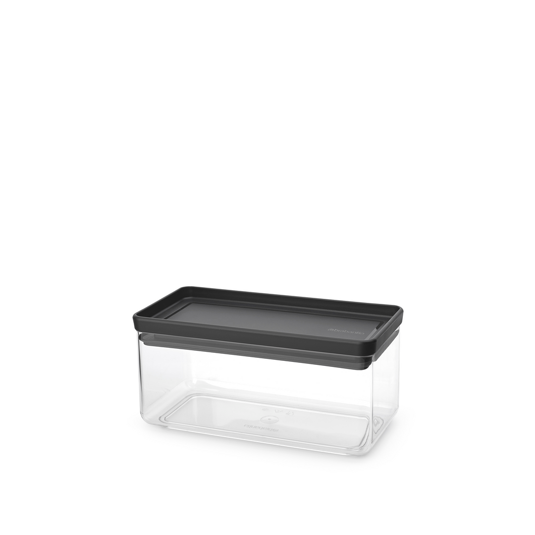 Brabantia Tasty+ Stackable Canister, 1.5 litres - Dark Grey
