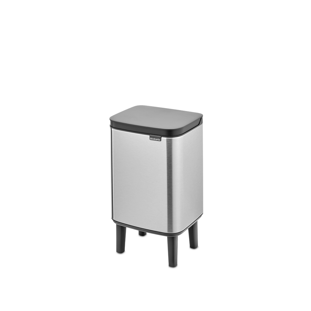 Brabantia Bo Hi Waste Bin, 4L - Matt Steel Fingerprint Proof