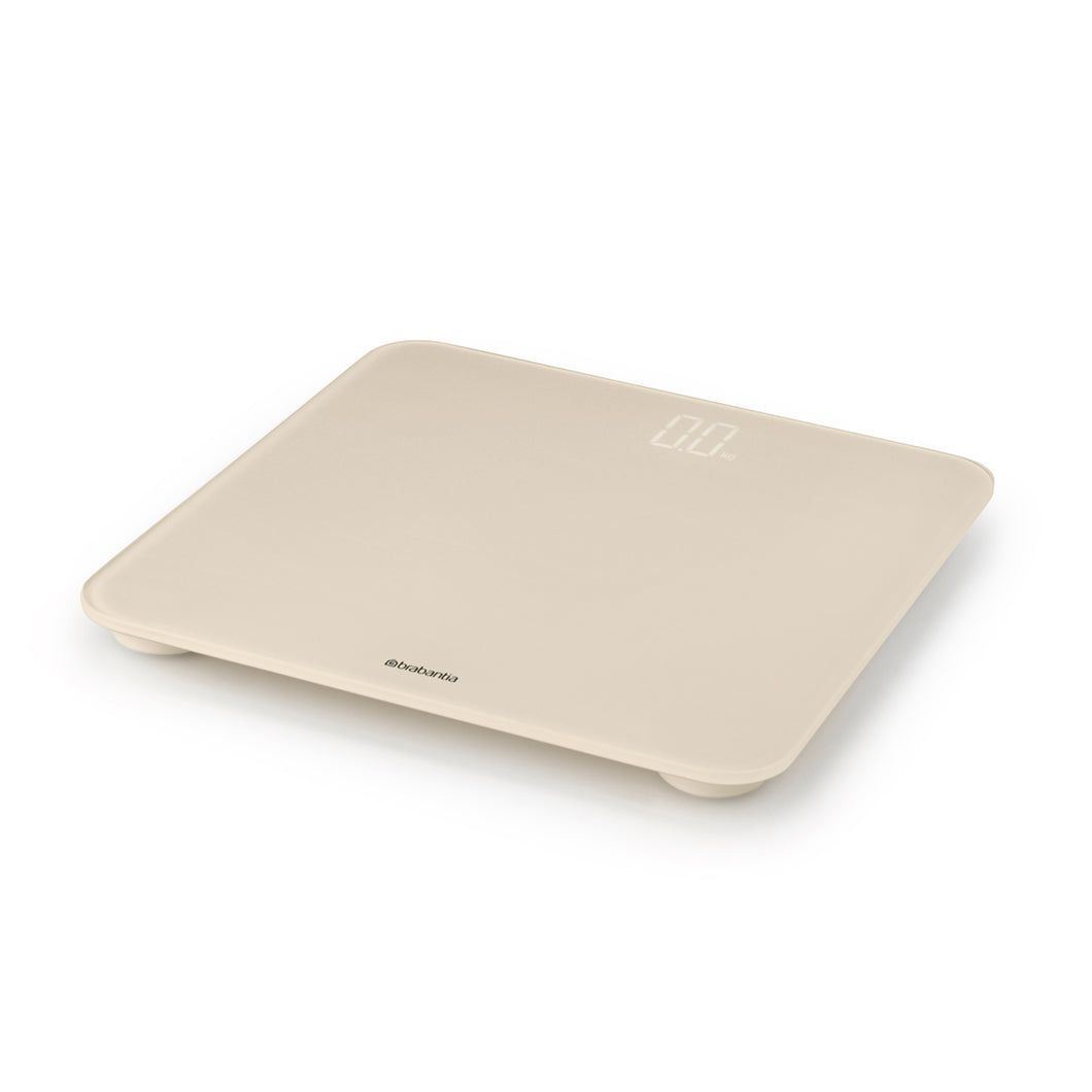 Brabantia Renew Digital Bathroom Scale, Battery Powered, Glass - Dark Grey