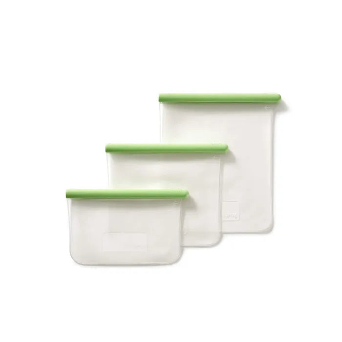 Lekue Flat Reusable Sealing Bags - Set of 3 (Small, Medium & Large)