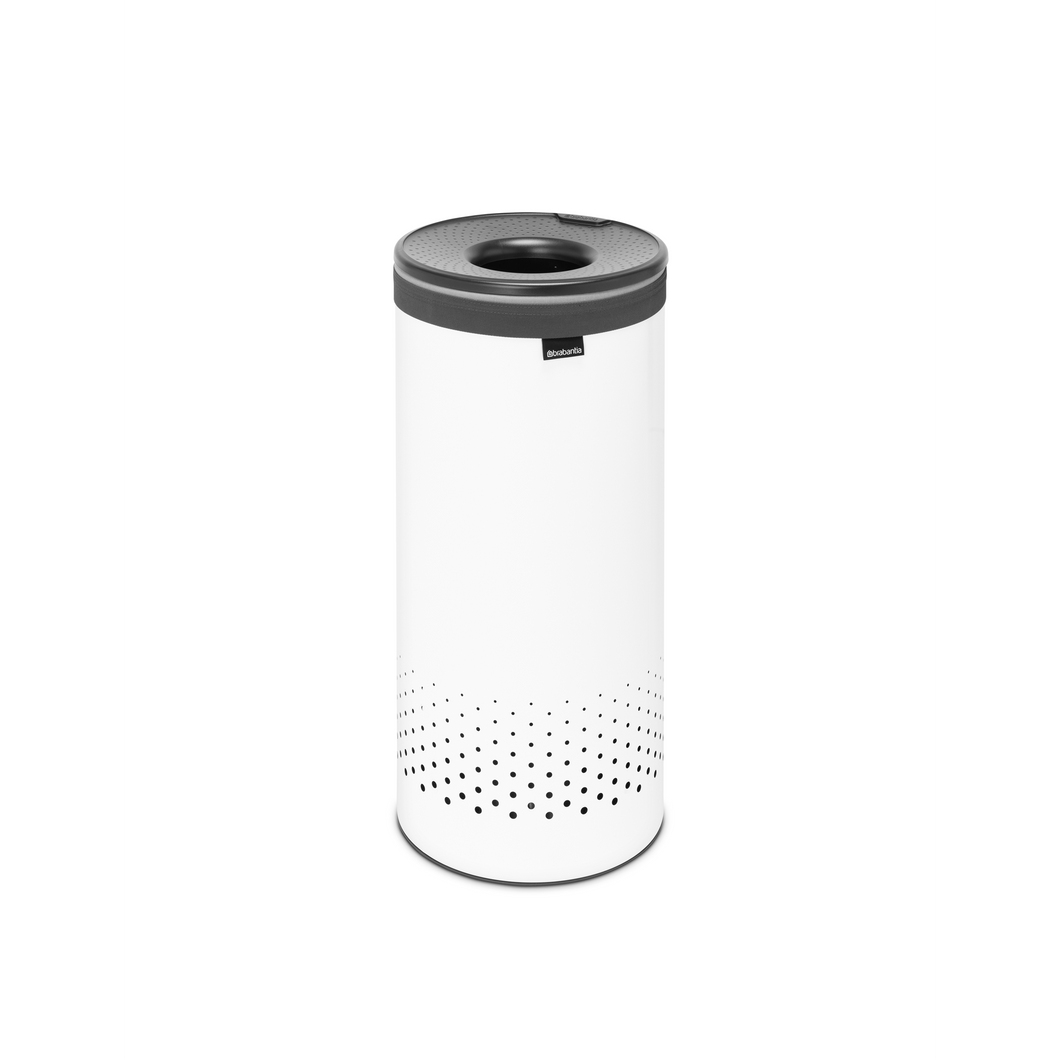 Brabantia Laundry Bin with Inner Removable Bag - 30 Liters, White
