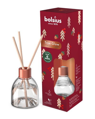 Bolsius True Glow Fragrance Diffuser Sticks, 60ml - Winter Spices.
