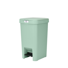 Load image into Gallery viewer, Brabantia StepUp Pedal Bin from Recycled Plastic - 16 Liters, Jade Green, side view.
