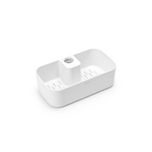 Load image into Gallery viewer, Brabantia ReNew Shower Caddy - White, side view.

