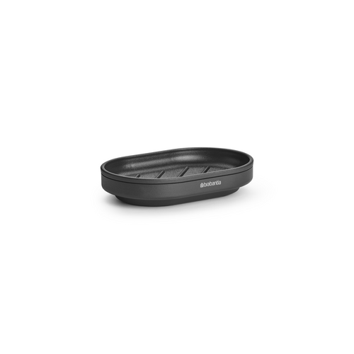 Brabantia MindSet Soap Dish - Mineral Infinite Grey, side view.