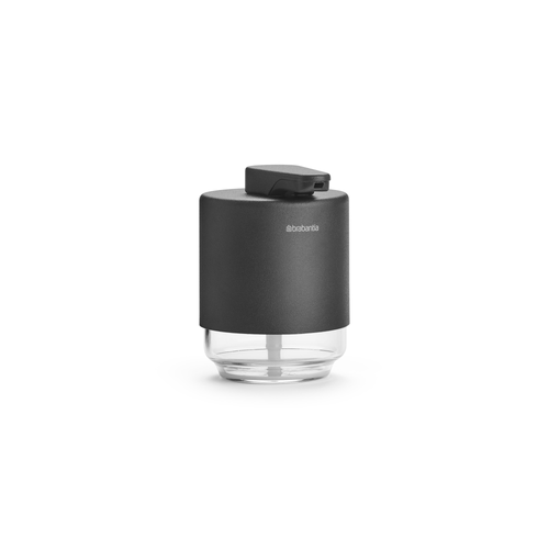 Brabantia MindSet Soap Dispenser - Mineral Infinite Grey, side view.