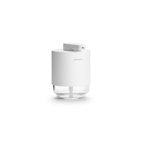 Brabantia MindSet Soap Dispenser - Mineral Fresh White, side view.