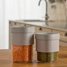 Load image into Gallery viewer, Lekue Flip Food Storage Containers - 600/850ml, Silver

