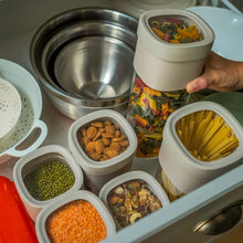 Load image into Gallery viewer, Lekue Flip Food Storage Containers - 600/850ml, Silver
