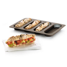 Load image into Gallery viewer, Lekue Mini Baguette Bread Silicone Mold - Brown
