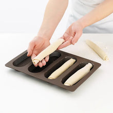 Load image into Gallery viewer, Lekue Mini Baguette Bread Silicone Mold - Brown
