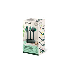 Load image into Gallery viewer, Lekue Cooking Utensils Set of 5 with Base - Dark Grey

