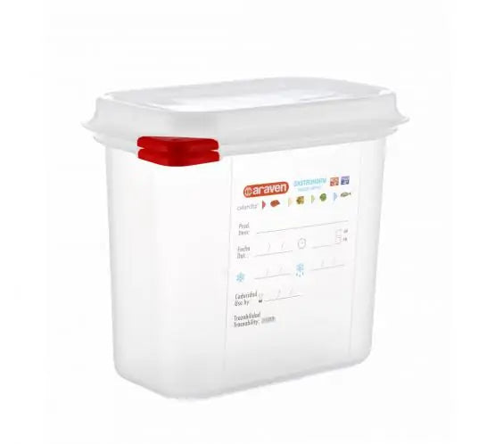 Araven Airtight Containers GN (Gastronom) 1/9 - 17.6 x 10.8 x 10cm (1.5 Liters)