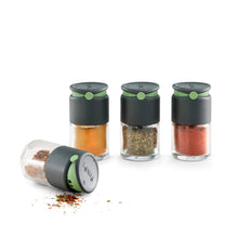 Load image into Gallery viewer, Lekue Glass Spice Jars / Shakers, Set of 4 - 80ml
